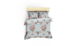 L'essentiel linge de maison Juego de funda de edredón doble Alanur - Mint